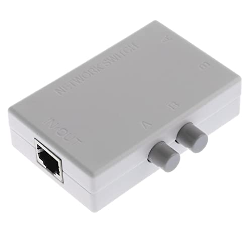 Image of RJ45 2 Ports External Push Botton Network Switch RJ45-2M for PC Laptop