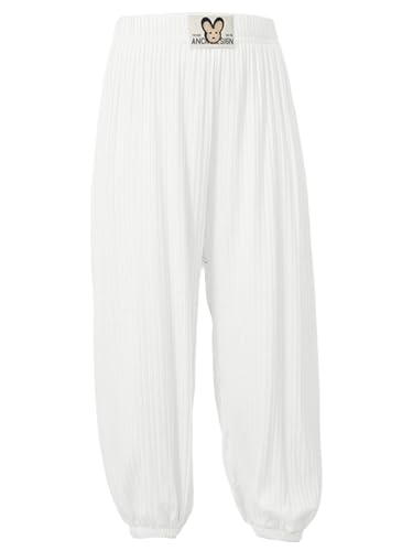 Kids Girls Casual Sports Pants Loose Trousers Toddler Ribbed Knit Long Pants Active Gym Sweatpants3