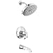 Delta Faucet Tetra 17T Series Dual-Function Chrome Tub and Shower Faucet Set with with 4-Spray H2Okinetic Shower Head, Shower Trim Kit, Shower Faucet, Lumicoat Chrome T17T489-PR (Valve Not Included)