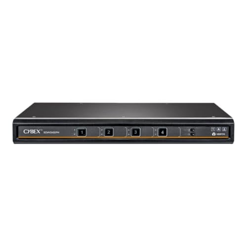 Image of Vertiv Avocent Cybex Secure MultiViewer KVM Switch, 16 Port, Dual AC, Universal DisplayPort, Common Access Card (CAC), Cursor Navigation Switching (CNS), NIAP Version 4.0 Certified (SCMV2160DPH-400)