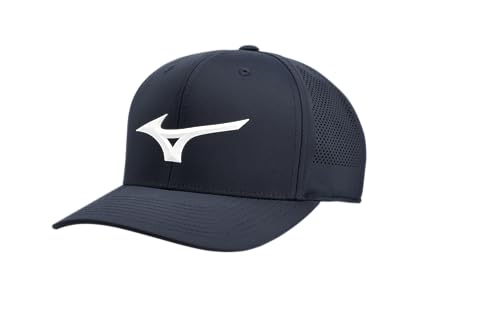 Mizuno Tour Vent Snapback Cap | Unisex Golf HAT | Navy-White | ONE Size FITS All