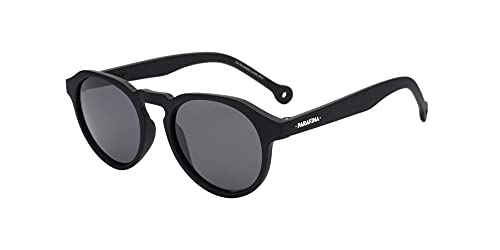PARAFINA Pazo Gafas de Sol para Mujer y Hombre, Protección UV400, Gafas Eco-Friendly Polarizadas, Ultra ligeras y Resistentes al Agua, Ajustables, Montura Eco-friendly Negro, Lentes Negras Cover