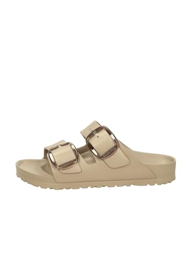 Birkenstock 1030389 Arizona Big Buckle Eva Gray Taupe Sandales pour Femmes Double Fibia Caoutchouc, gris, 37 EU