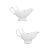 Alipis 2 Pièces Vaisselle en saucière collation tourneur air infusion froide sucrier Assiette à sauce en céramique Saucière en céramique mini pichet pot à lait en blanche