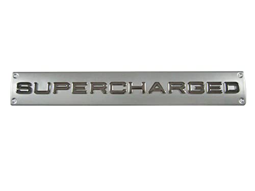 Image of 1X Supercharged Trunk Badge Emblem 3D Racing Sport Sticker Nameplate Logo (Silver)