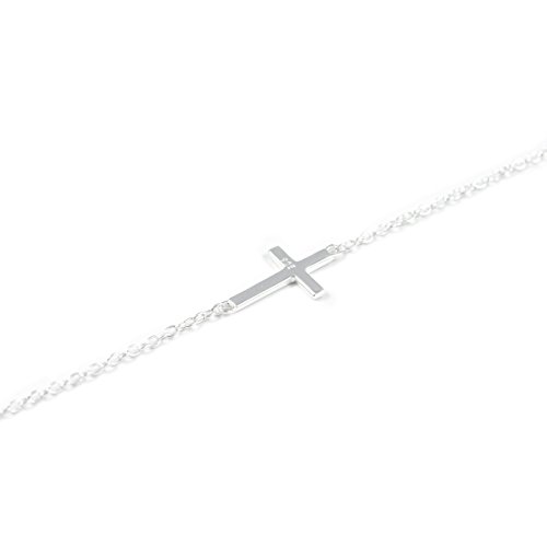 Collar Plata con cruz horizontal - Estuche Regalo - Mondepetit