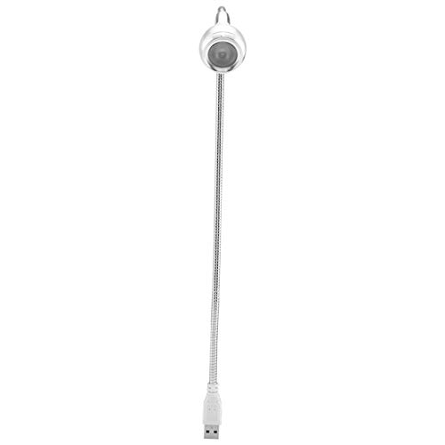 Kuuleyn Computer Keyboard Light USB Gooseneck Light Long-Necked Flexible Table Suitable for Studying Drawing Boards Crafts Learning and Working (Silver; Warm White Light)