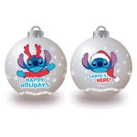 Arditex Lilo & Stitch Pack Of 6 Christmas Tree Baubles Diameter 8 Cm By