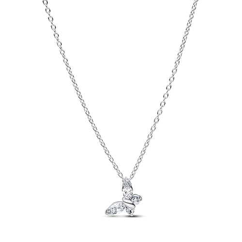 PANDORA Timeless 394266C01-45 Collier avec pendentif papillon en argent sterling avec zircone Taille : 45 cm