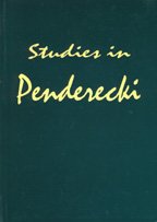 Paperback Studies in Penderecki - Volume 2 Book