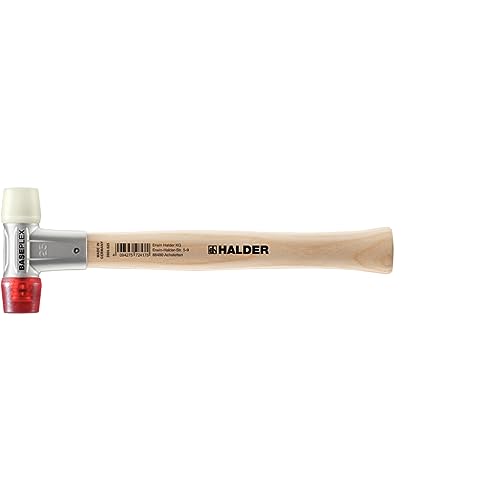 Baseplex Schonhammer, Nylon / Celluloseacetat mit Zinkdruckguss-Gehäuse und Holzstiel | D=25 mm | 3968.025