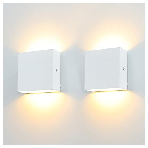 OPPER 12W Apliques de Pared LED Interior Exterior Luz de Pared Aluminio LED Bañadores de Pared Impermeable IP65 Moderno para Dormitorio Baño Sala de Estar Escaleras Porche Pasillo KTV, Blanco 3000K