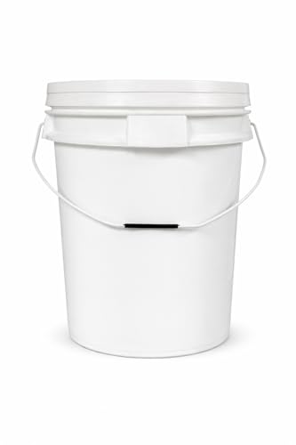 Thrill 20Ltr Heavy Duty White Plastic Bucket with Lid & Handle | Multi-Purpose Storage Pail for Food Water Paint Cleaning & Industrial Use