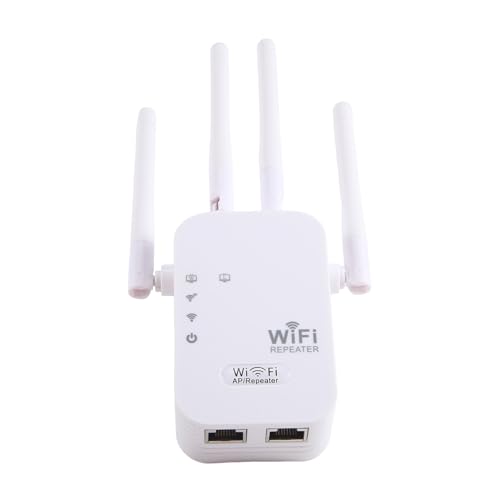 AMIUHOUN Repetidor WiFi de 300Mbps Extensor de SeñAl WiFi InaláMbrico Banda Dual 5G 2.4G Amplificador de Red Enrutador WiFi de Alcance Enchufe de la UE