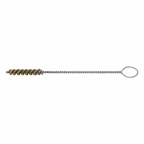 Image of Brush Research 84 Spiral Twist Brush, Brass, Single Stem, 3 /8 inch Diameter, 0.005 inch Wire Diameter, 6 inch Shank Length, 8 inch Length, Hand Brush (Pack of 12)