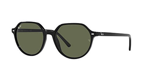 Ray-Ban Unisex RB2195 Thalia Square Sunglasses, Black/Green, 51 mm