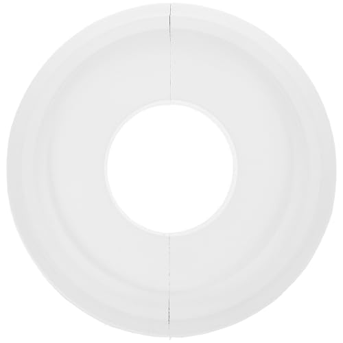 SHINEOFI Rosace de Plafond en Polyuréthane Blanc Diamètre Extérieur 25 CM X Intérieur 97 CM Médaillon Décoratif pour Luminaires et Ventilateurs Plaque de Fixation Traditionnelle pour