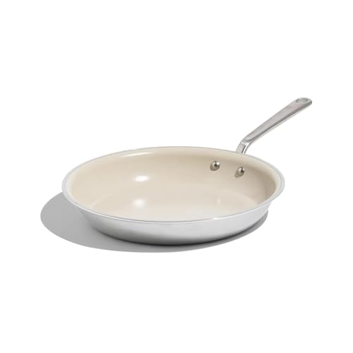 Image of Made In Cookware - 12" Ceramic Non Stick Frying Pan (Stainless Handle) - 5-Ply Stainless Clad with Stay-Cool Handle - Professional Cookware