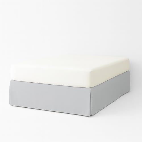 EasyCosy Cubre Canapé para Somier ATENEA – Faldón Cubrecanapé Cama 90x190/200 cm – Protector Base Canapé Ajustable – Tejido Color Grisclaro Elegante y Lavable