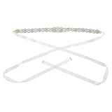 TOYANDONA Rhinestone Brautgürtel mit Applikation Verstellbarer Glitzer Taillengürtel für Damen Eleganter Hochzeitsschmuck Funkelnde Schärpe für Braut und Brautjungfern Silberner Schmuck mit