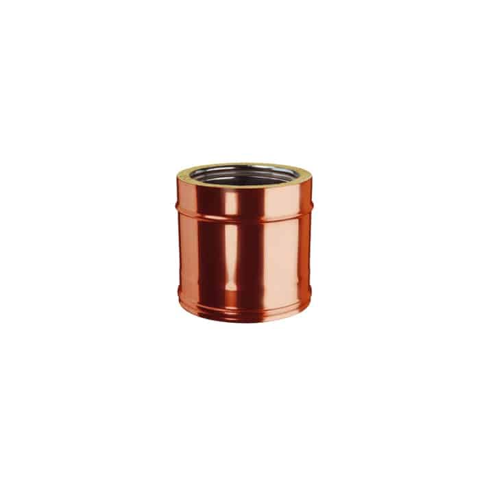 Elemento lineare 250 mm doppia parete rame coibentata lana minerale - Diametro: 80mm
