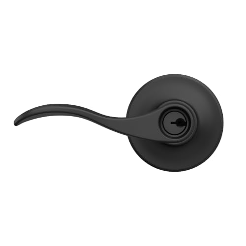 Image of SCHLAGE Accent Keyed Entry Door Handle, Reversible, Matte Black