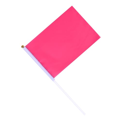 Mini drapeaux à main carrés roses pour l'animation des fêtes et célébrations - 3