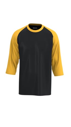 MVP Mens Baseball Jersey 3/4 Raglan Sleeves with Contrast Color Fabric 1136DF miniatura 1