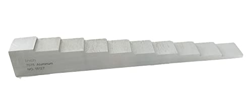 Bloque de calibración de aluminio de 10 pasos 0.100" a 1.000" para medidor ultrasónico de espesor con aluminio 7075 miniatura 2