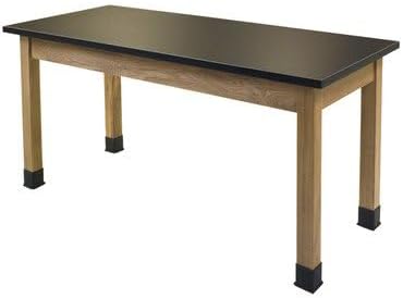 30 x 72 in. Science Lab Table 36 in. Phenolic Top Plain Front