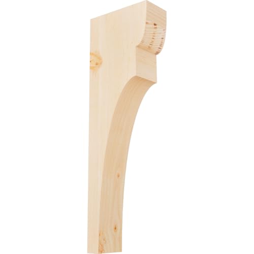Ekena Millwork COR04X08X24YOR00SDF 3 1/2"W x 8"D x 24"H Yorktown Smooth Corbel, Douglas Fir