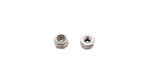 Image of 100pcs 4-40 Nylon Inserted Self Lock Nuts 304 Stainless Steel
