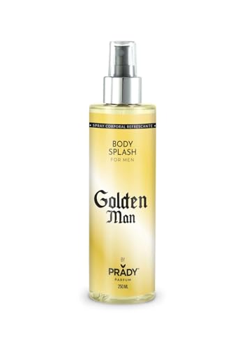 Prady - Body Splash Golden Man - Masculino - 250ml - Frescura y Elegancia