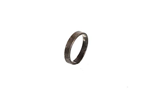 KESAR ZEMS Black Horse Shoe Iron Ring Size-18 - Unisex Kale Ghode Ki Naal Ring for Shani Dosh Niwaran & Good Luck Charm, Protection (Middle Finger Use)