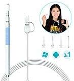 Mini Ear Otoscope, Ronhan Handheld Portable 1.3 Megapixels 720P HD Ear Scope Inspection Camera, Ear Cleaner Visual Earpick USB Camera 3 in 1 Digital Endoscope for Android Smartphone PC and Mac