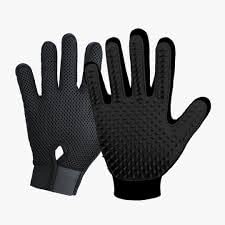 Home Life | Pet Grooming | Gentle | Efficient Hair Fur Removal | Bath | Pet Glove Brush (Black - Right & Left Hand)