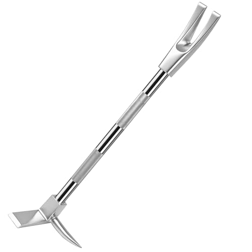 ATOLS 30 Halligan Bar Heavy-Duty Forged Steel Breaching Tool with Non-Slip Grip Firefighter Tools for Rescue Forced Entry & Emergency Breakthroughs