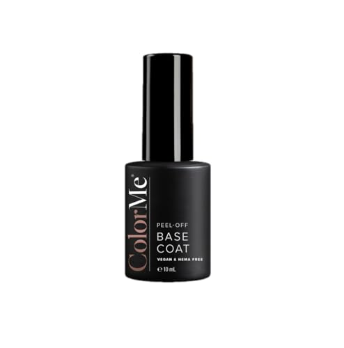 Image of ColorMe Gel Nail Polish Peel Off Base Coat 10ml UV/LED – HEMA Free and 100% Vegan – Removable Base for Semi-Permanent Gel Manicure Easy and Fast
