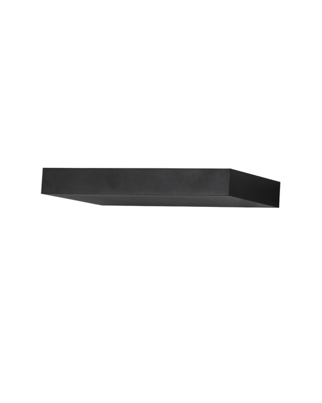 Applique LED Fabas Luce Guia en aluminium noir de 24 cm pour un éclairage intérieur moderne