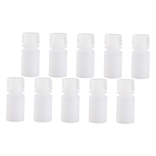 PRETYZOOM 10 Pack Polypropylene Acid Resistant Bottles Lab Food Use Wide Mouth Design