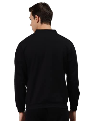 Image of Hubberholme Men's Cotton Blend Solid Collared Sweatshirt