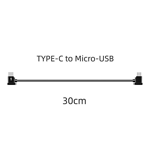 Cabo Otg para Controle Drone Usb-C em Celular e Tablet com Entrada Micro Usb (30cm)