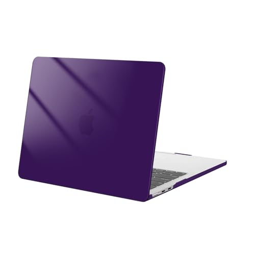 Image of MOSISO Compatible with MacBook Air 13 inch Case M5 2026 M4 2025 M3 M2 2024-2022 A3449 A3240 A3113 A2681, Scratches-Resistant Protective Hard Shell for MacBook Air 13.6 inch Case, Crystal Purple