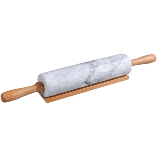 Rouleau en marbre de 45 cm pour étaler facilement la pâte à pizza faite maison - 2
