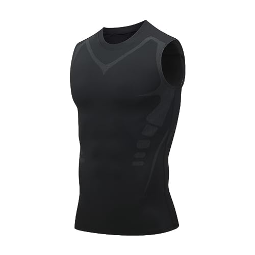 Ionic Shaping - Camiseta sin mangas para hombres para construir un cuerpo perfecto, Negro-b, 4XL