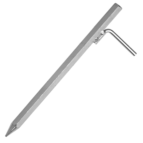 Ancrage au sol 1 pièce 30 cm avec crochet en L en acier galvanisé – Piquet robuste pour une fixation sûre des tentes, pavillons et bâches – Idéal pour les surfaces dures et le camping