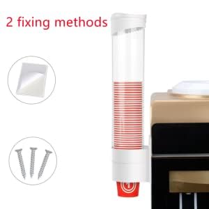 FRENYEAR Glass Dispenser Cup Holder Wall Mounted Disposable Glass Holder Paper Cup Dispenser Holder Paper Cup Holder Cup Dispenser 3