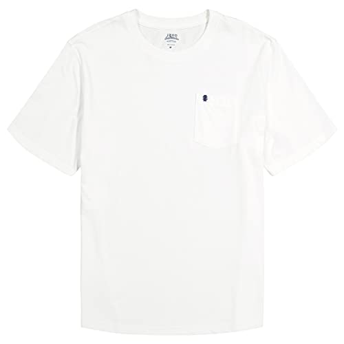 Izod Men's Saltwater Soft Wash Pocket Crew T-Shirt, Bright White, X-Large #TOP3