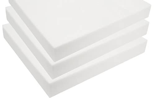FoamTouch Espuma de estofamento de alta densidade (pacote com 3) 2,5 cm de altura x 56 cm de largura