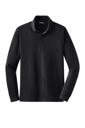 Sport Tek Long Sleeve Micropique Sport-Wick Polo. ST657